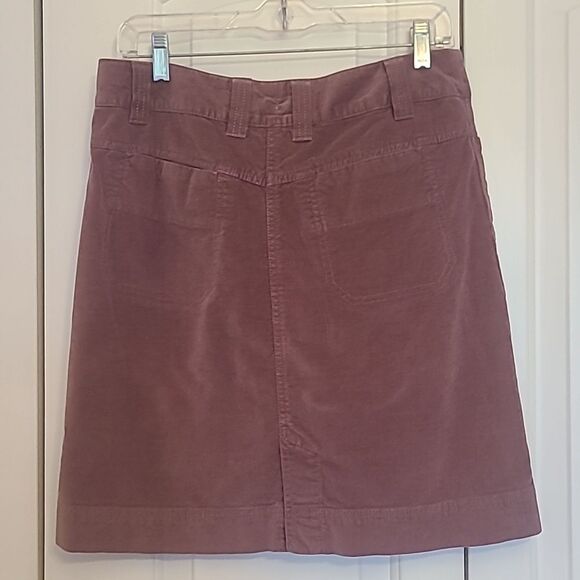 Athleta Drawstring Waist Soft Corduroy Velvet Skirt Pink Mauve Size 6 - Picture 2 of 10